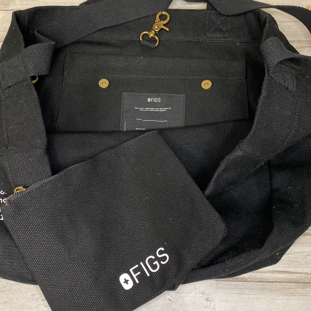 Figs Limited Edition Canvas Tote Bag in Black. - Picture 7 of 7